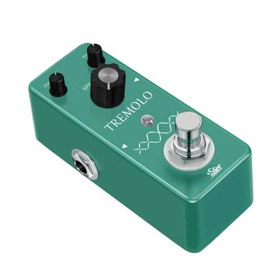 ISET Green Guitar Tremolo Effect Pedal of Classic Trelicopter Effects Tremolo Pedals for Electric Guitar Effect True Bypass image 4