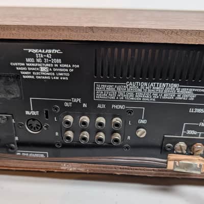 Realistic STA-42 Radio Shack AM/FM Stereo Receiver 1970s model 31-2086 Tested image 14
