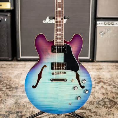 Epiphone ES-335 Figured Semi-hollow Electric Guitar - Blueberry Burst image 4