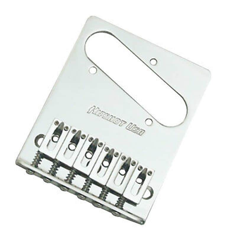 Hipshot® Telecaster® Retrofit Bridge 3-Hole 6-Saddle Bender Ready Vintage Spacing image 1