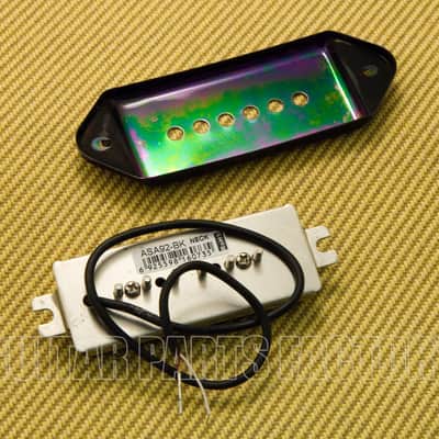 PU-P9D-N P90 Black Dog Ear Dogear Style Guitar Neck Pickup Black Metal Cover image 2