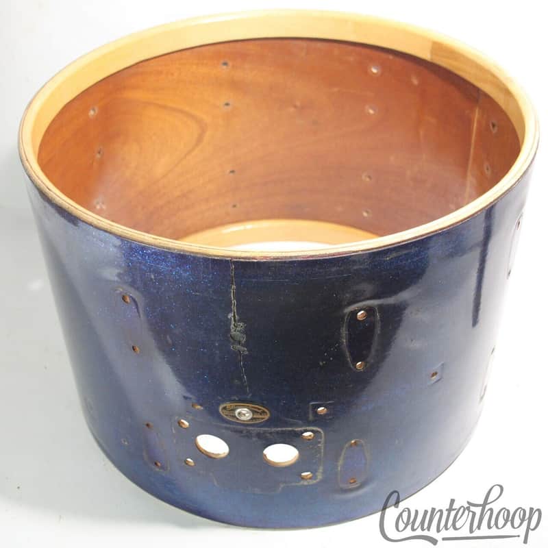 Slingerland 14x20"Dark Blue Sparkle Bass Drum Shell 3Ply African Mahogany 60s US image 1