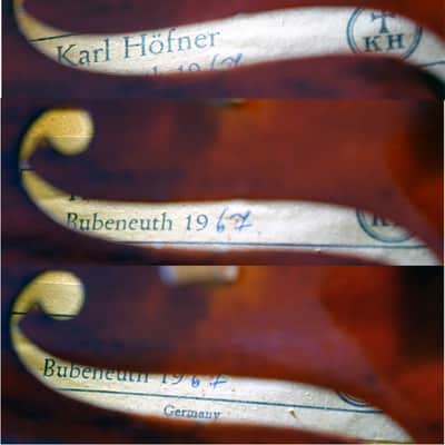 RESTORED KARL HOFNER 3/4 TRADE VIOLIN MADE IN BUBENREUTH GERMANY WITH SOFT CASE, BOW & SHOULDER REST imagen 6