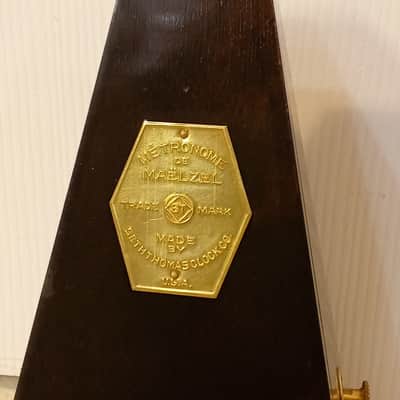 Fully Serviced Restored Antique Wood Bell Walnut Metronome de Maelzel Seth Thomas Clocks image 10