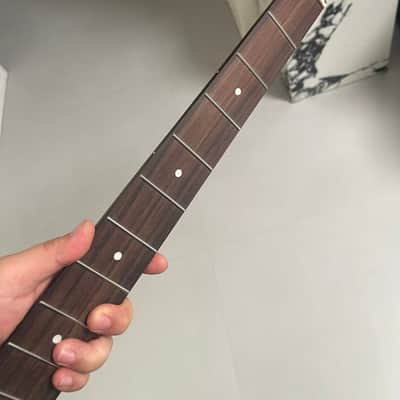 4a 4-string electric bass neck P bass stainless steel 21frets Roasted flame Maple guitar neck 34inch Rosewood fingerboard hole 18mm Nut 42mm image 3