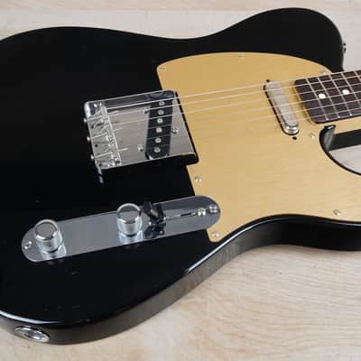 Fender FSR Made in Japan Traditional '60s Telecaster Black w/ Matching Headstock 2022 Black MIJ Gold Anodized Pickguard w/ Gig Bag image 6