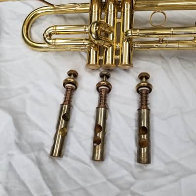 Couesnon Raw Brass Bb Trumpet Circa 1970's with original case & mouthpiece image 13