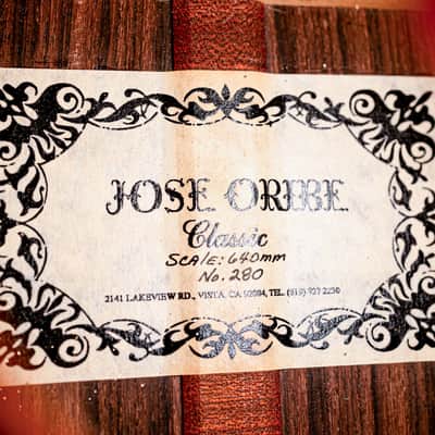 Jose Oribe Classic 640mm Classical Guitar, Cedar & Rosewood w/ Case & Hangtag, Asturias Japan image 6