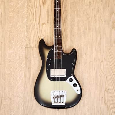 1970s Fender Mustang Bass – Custom Lollar Thunderbird + Riggio Silverburst Relic – 7lbs 13oz image 2