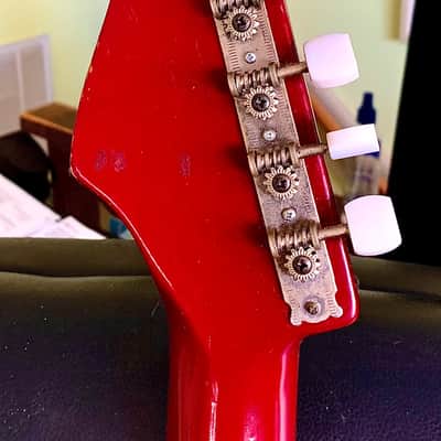 Teisco Early 60s E-110 Tulip 1960s Fiesta Red image 5