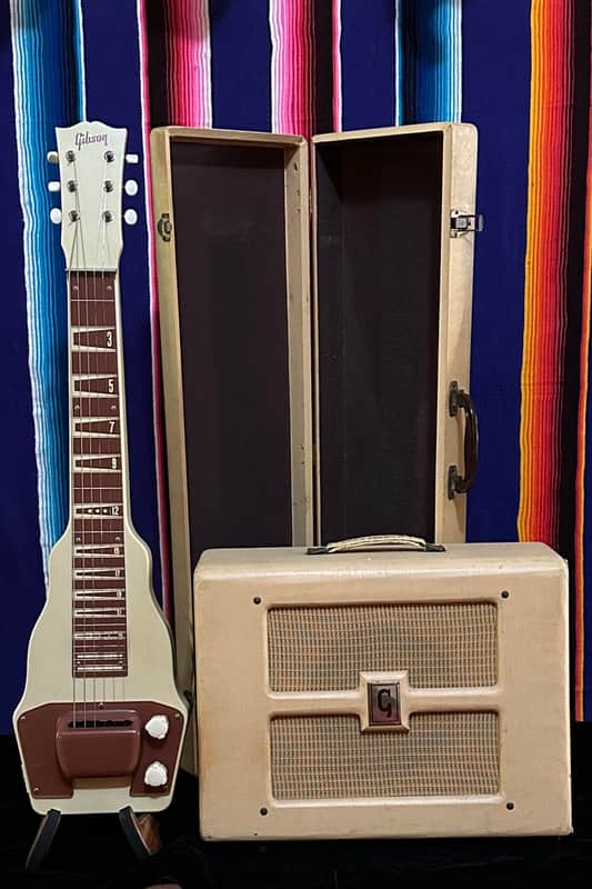 Gibson BR-9 Lap Steel and Matching Amplifier 1952 - Cream image 1