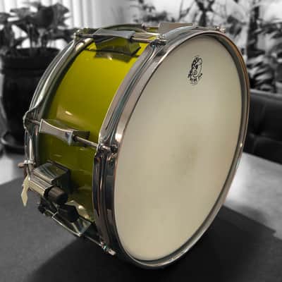Pork Pie 6 x 13-Inch Maple Snare in Kermit The Frog Green Lacquer (2000) image 11