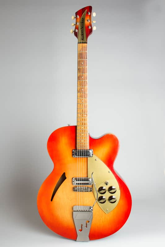 Rickenbacker Model 335F Semi-Hollow Body Electric Guitar (1959), ser. #2V126, black hard shell case. image 1