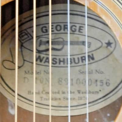 Vintage 1989 Washburn D-10N Dreadnought Acoustic Guitar! VERY NICE!!! image 9