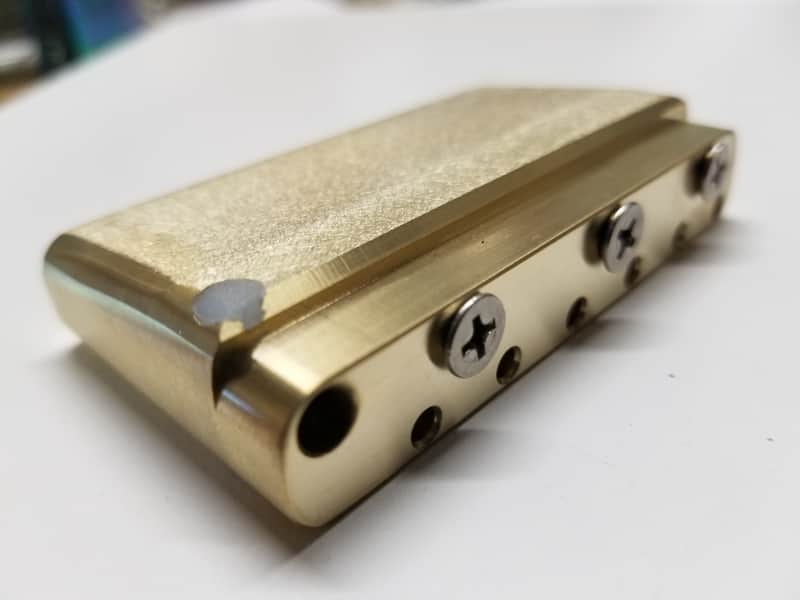 KGC MEGA-MASS Brass Tremolo Block - MIM Stratocaster - 2-1/16" Spacing-  Usually Custom Order! image 1