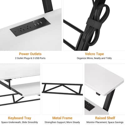 47" Music Studio Home Design Producer Recording Station Desk image 3