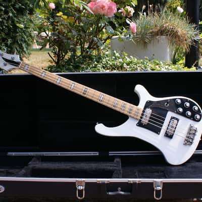 Vintage 1970's John Birch Bass In Rare Arctic White image 2