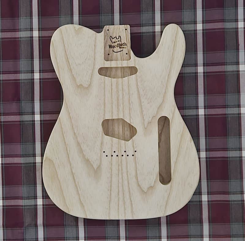 Woodtech Routing - Swamp Ash/Swamp Ash Chambered Telecaster Body - Unfinished image 1
