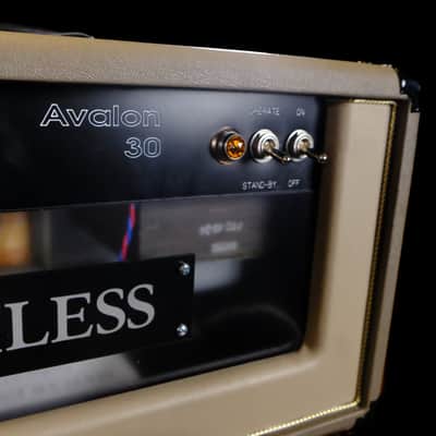 Matchless Avalon 30 Plexi Head Amp and 1x12 Cabinet - Cappuccino, Elk Beige Front, Gold Grill image 7
