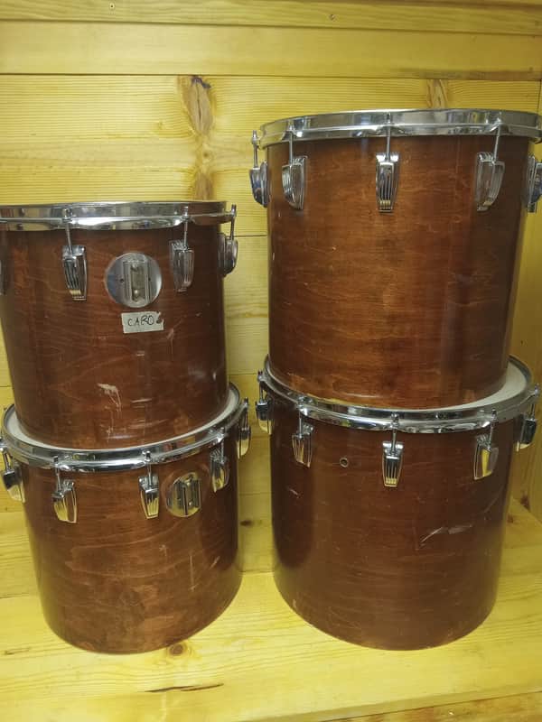 Ludwig Vintage Slide Mount Concert Tom Set 13", 14", 15", 16" - Natural