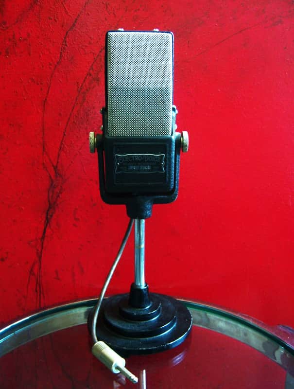 Vintage RARE 1930's Electro-Voice V-1 Ribbon Velocity Microphone w Bud stand V2 V3 V4 image 1