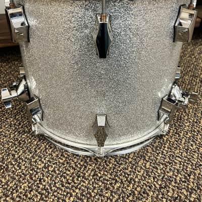 Vintage FIBES Austin Jasper Maple / Gum Shell 14x12 Floor Tom in Silver Sparkle image 3