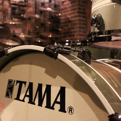 Tama Starclassic Performer 3-piece Tempest Green Stripe Limited Drum Set image 9