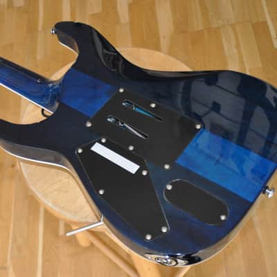 ESP LTD MH-1000QM BLKOC Black Ocean / MH1000 Deluxe Series / Made In Korea / EMG X Upgraded / MH-1000 QM / W24060910 image 10