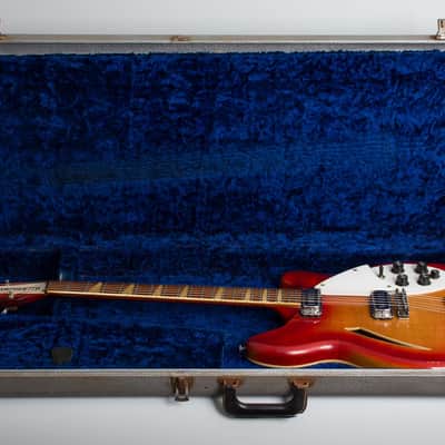 Rickenbacker  Model 360 Thinline Hollow Body Electric Guitar (1967), ser. #GB-572, original silver Tolex hard shell case. image 10