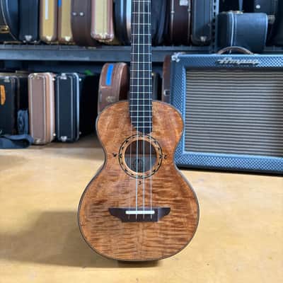 2012 Rick Turner Compass Rose Tenor Ukulele #311 – Highly Figured Koa – Deluxe – Gig Bag image 2