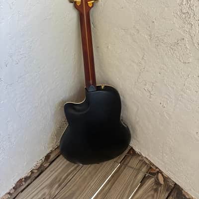 RESD Ovation Legend - Red Cherry USA Made Acoustic Electric Guitar Bowl back image 23