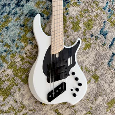 Dingwall NG3 Nolly Getgood 5-String Electric Bass Guitar, Matte Ducati Pearl White image 3