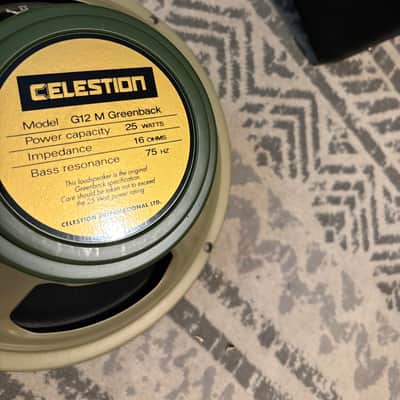 Celestion G12M Greenback 12" 25-Watt 16ohm Guitar Amp Speaker 2020s - White image 1