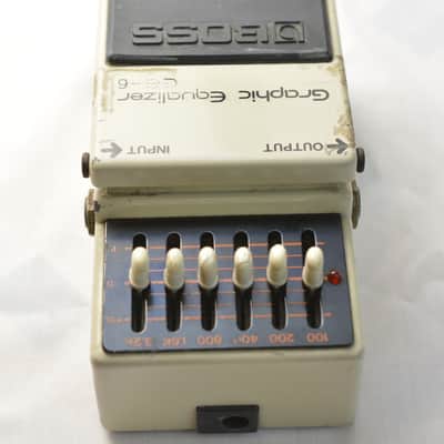 Boss GE-6 Graphic Equalizer (Black Label) 1977 - 1981 - Cream Vintage 6-Band EQ Guitar Effects Pedal Made in Japan image 7