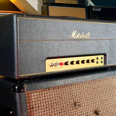 Marshall 1959HW Handwired JMP Reissue 2-Channel 100-Watt Guitar Amp Head 2020 - Black image 3