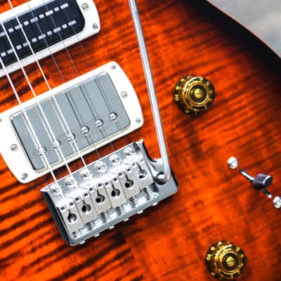 PRS SE Studio Figured Maple Top Orange Tiger Smokeburst Electric Guitar w/Bag image 8