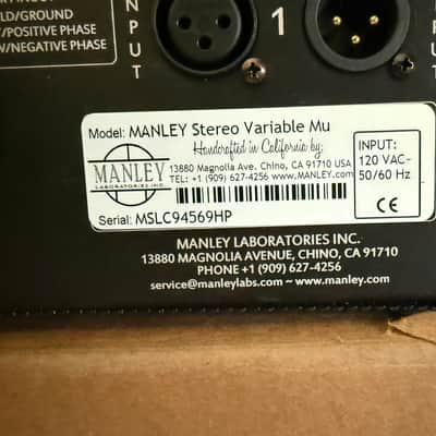 Manley Labs Variable MU Stereo Tube Compressor Limiter with High-Pass Filter 2020s - Purple image 4