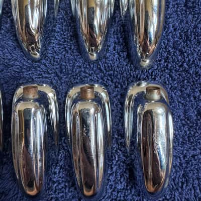 Slingerland Lot of 10 Vintage Bass Drum Lugs 70s - Chrome image 4