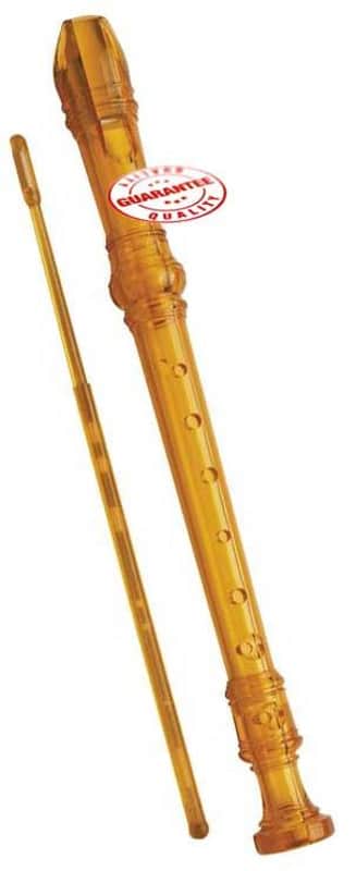 D'Luca Student 3 Piece Recorder Flute Orange image 1