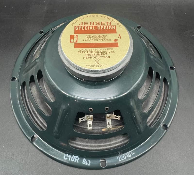 Jensen C10R Vintage Ceramic 10" 25-Watt 8ohm Guitar Speaker 2010s - Green image 1