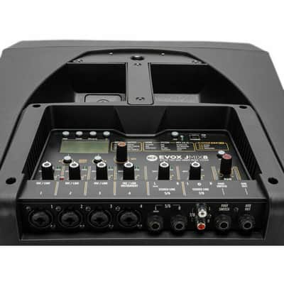 RCF EVOX JMIX8 Active 12" 1400W Line Array PA System w/8-Input Mixer + RCF Cover image 5