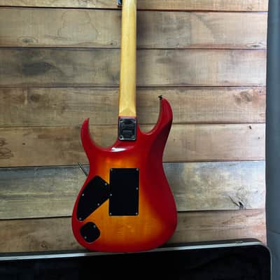 1990's Ibanez MIJ RG770FM Cherry Sunburst w/case image 22