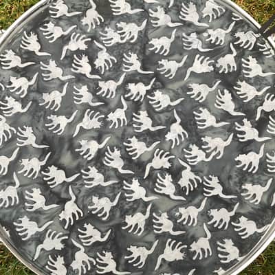 14" reversible Drum Bunny cloth drum cover - partial mute - dampener - compare to Drum Tortillas, Quesadilla, Big Fat Snare image 1