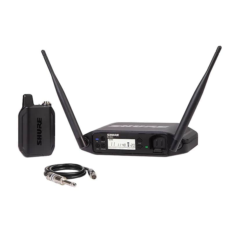 Mint Shure GLXD14+ Wireless Body Pack System with GLXD1+ Transmitter, GLXD4+ Receiver, SB904 Lithium-Ion Rechargeable Battery and WA302 Guitar Cable  Dual-Band System (Z3: 2.4, 5.8 GHz) Vocal 1 image 1