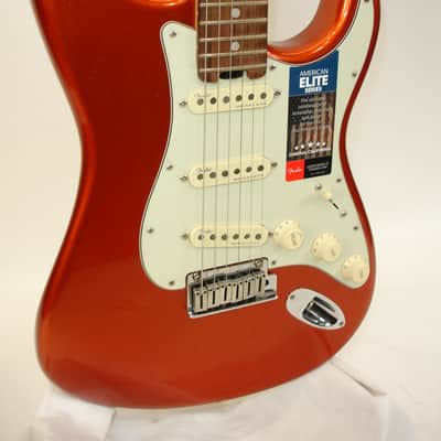 Fender American Elite Stratocaster Electric Guitar Rosewood Fingerboard, Autumn Blaze Metallic image 2