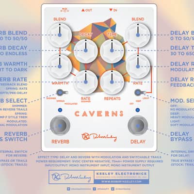 Keeley Caverns Delay Reverb V2 Guitar Effect Pedal - Free Shipping to the USA image 3