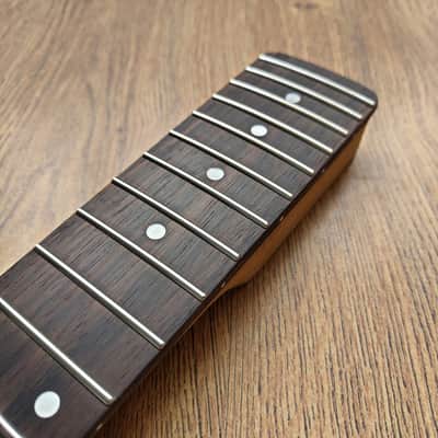 Telecaster Compatible Pro Roasted Maple and Rosewood Guitar Neck Unfinished Paddle Headstock image 7