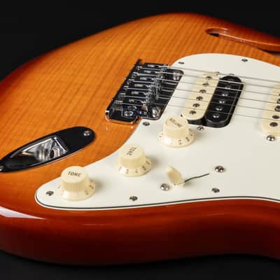 2019 Fender Rarities Series Flame Maple Top Thinline Stratocaster HSS - Violin Burst | USA Limited Edition Semi-Hollow Rosewood Neck Coil Split 3,18kg | CoA OHSC Bild 21
