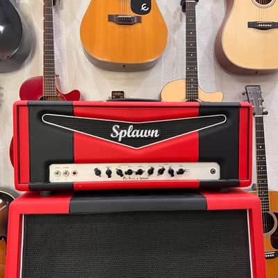 Splawn Pro Stock 100 "Marshall Super Lead" Style 100-watt Amp Head- Red image 2