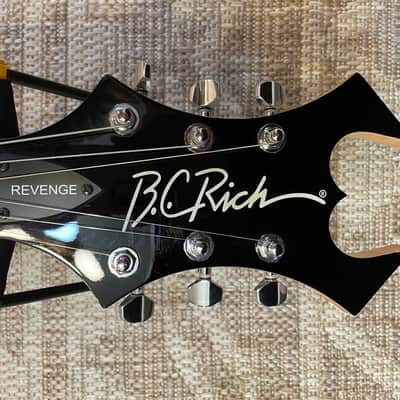 B.C. Rich Warlock Revenge Onyx Widow Headstock w/Original Hardshell Case image 5